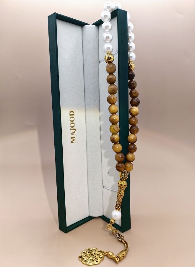 Original Design/33 Pearls With Rosewood Prayer Beads /Tasbih/10mm