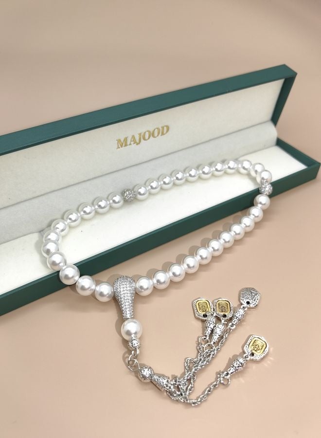 Original Design/33 Crystal Pearls Prayer Beads /Tasbih/10mm