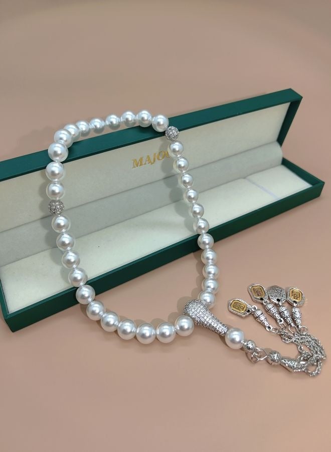 Original Design/33 Crystal Pearls Prayer Beads /Tasbih/10mm