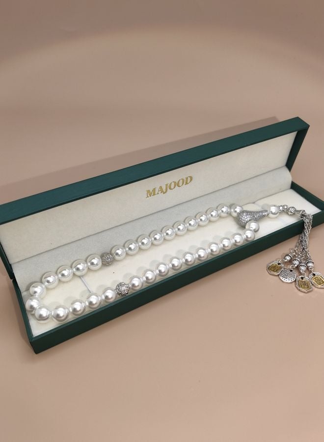 Original Design/33 Crystal Pearls Prayer Beads /Tasbih/10mm