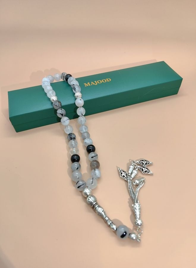 Original Design/33 Natural Crystal Prayer Beads/Tasbih/10 mm