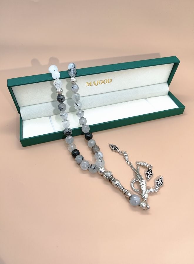Original Design/33 Natural Crystal Prayer Beads/Tasbih/10 mm
