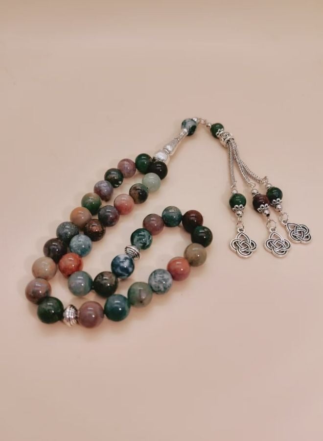 33 Natural Multicolored Prayer Beads/Tasbih