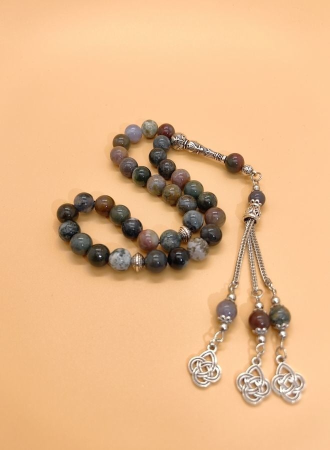 33 Natural Multicolored Prayer Beads/Tasbih