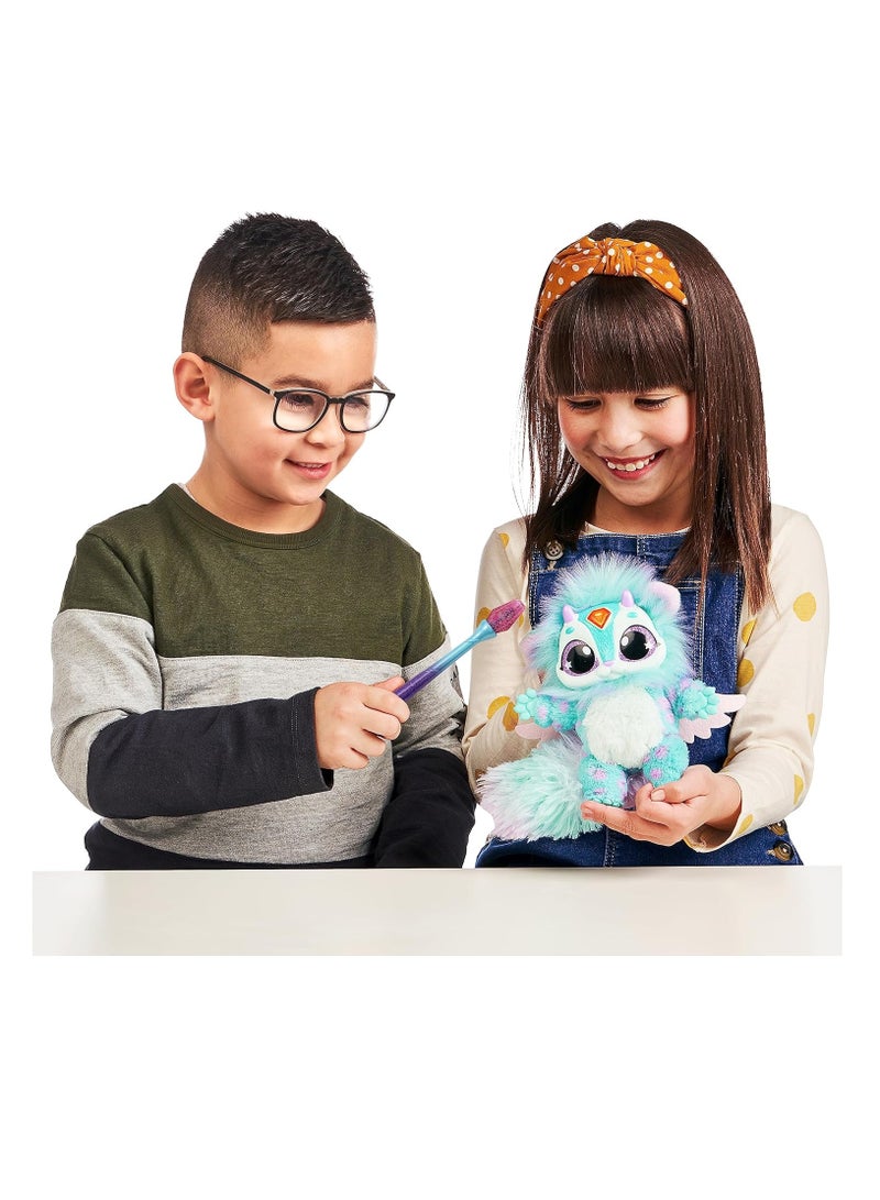 Magic Cauldron in Purple with Real Mist and Interactive 20 cm Blue Plush Toy Who Will You Conjure Up? 5+ Years