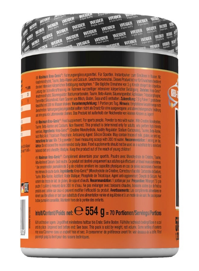 Maximum Krea-Genic 554g - Advanced Buffered Creatine for Enhanced Muscle Performance