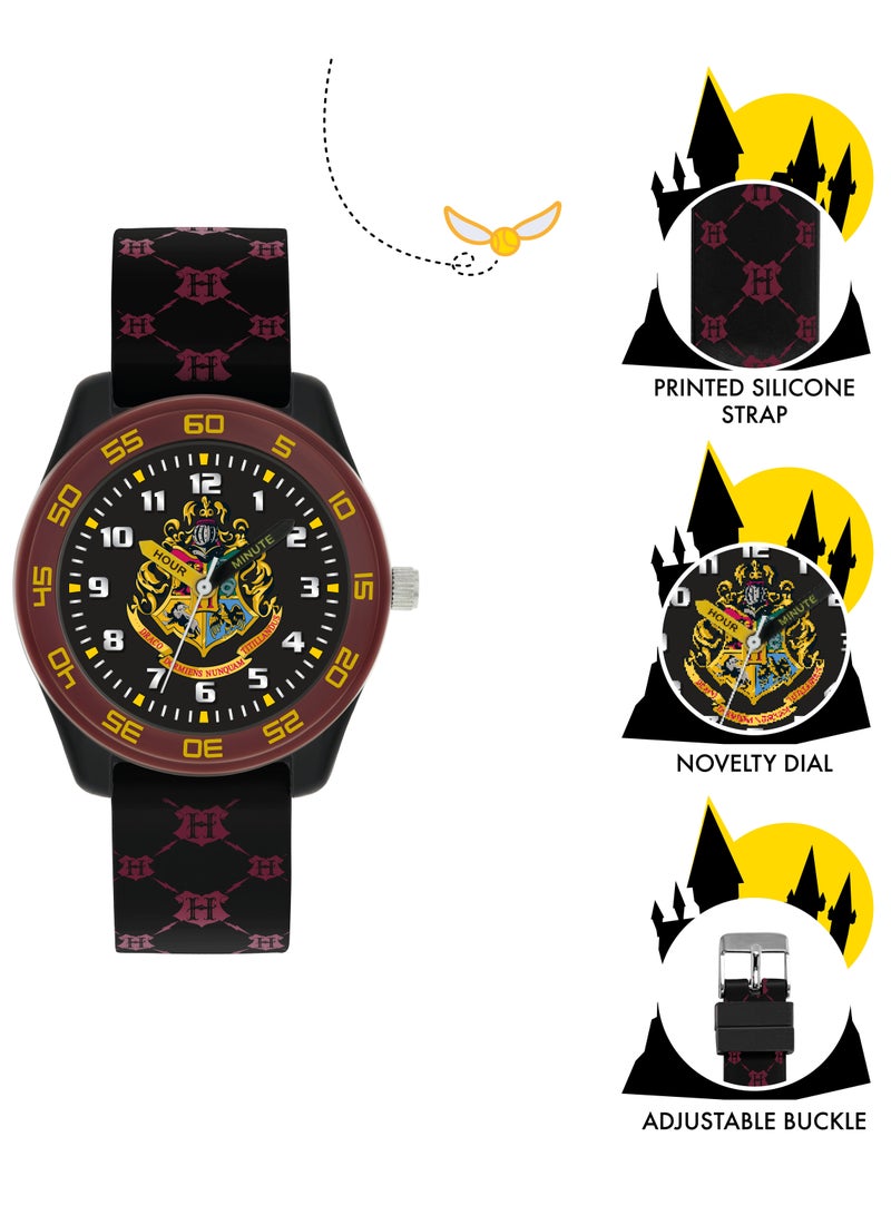 Warner Brothers Harry Potter Black & burgundy Boys Watch - HP9050ARG