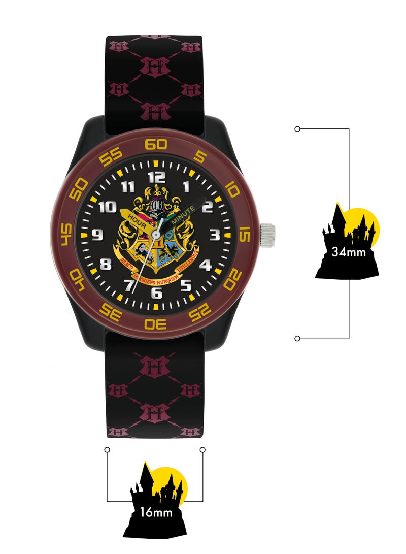 Warner Brothers Harry Potter Black & burgundy Boys Watch - HP9050ARG