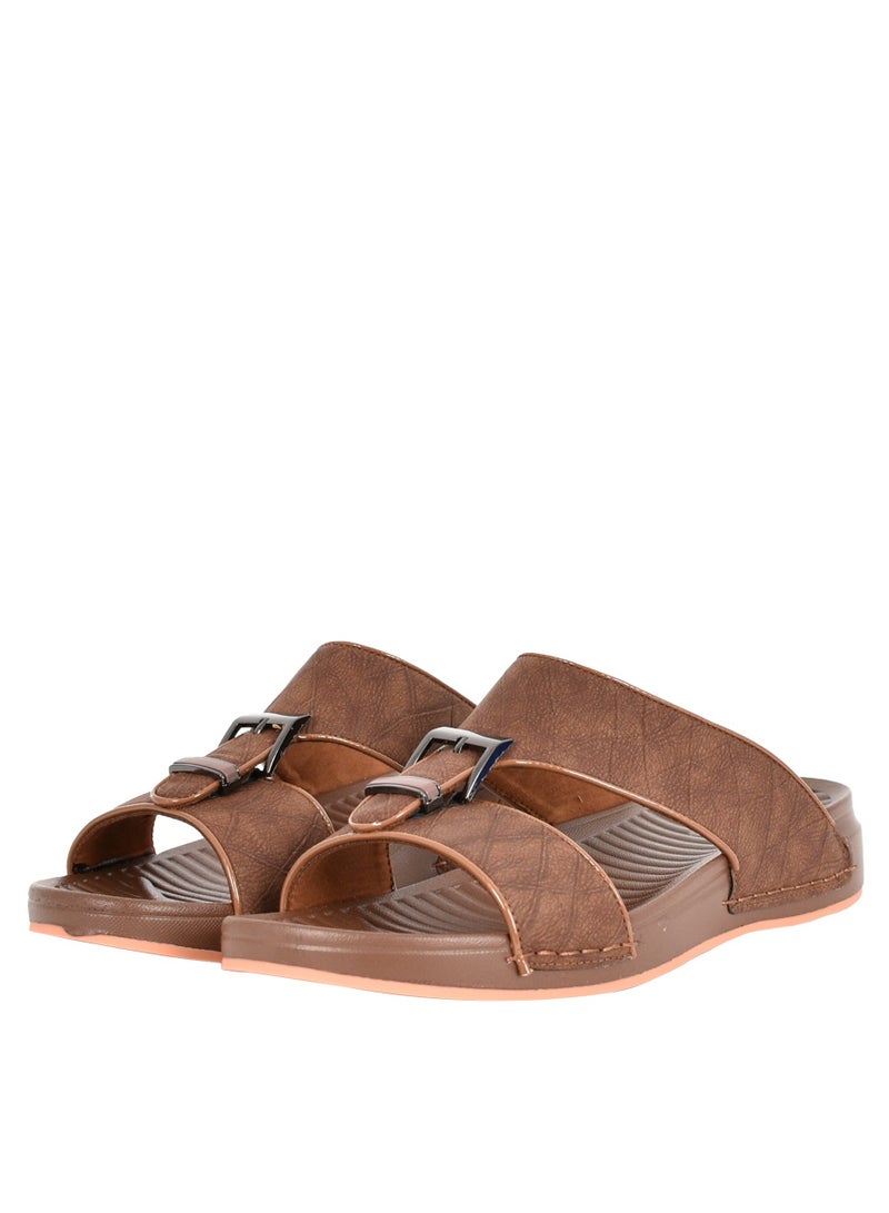 Mens  Stylish Brown Arabic Sandals