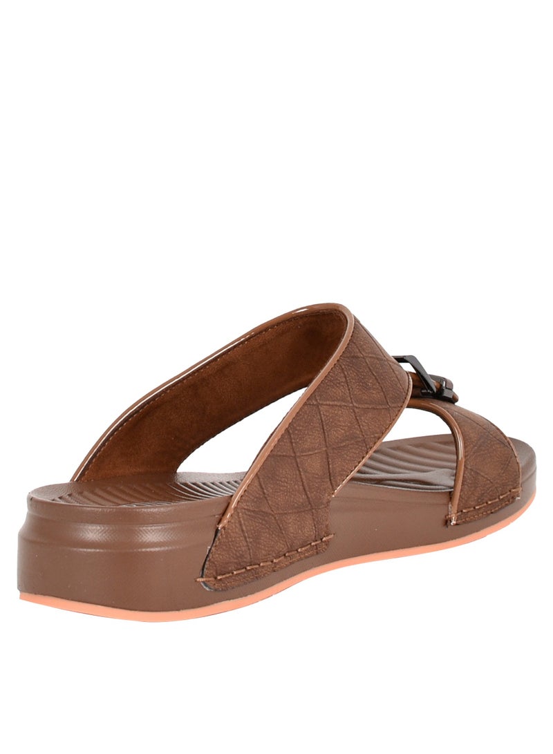 Mens  Stylish Brown Arabic Sandals