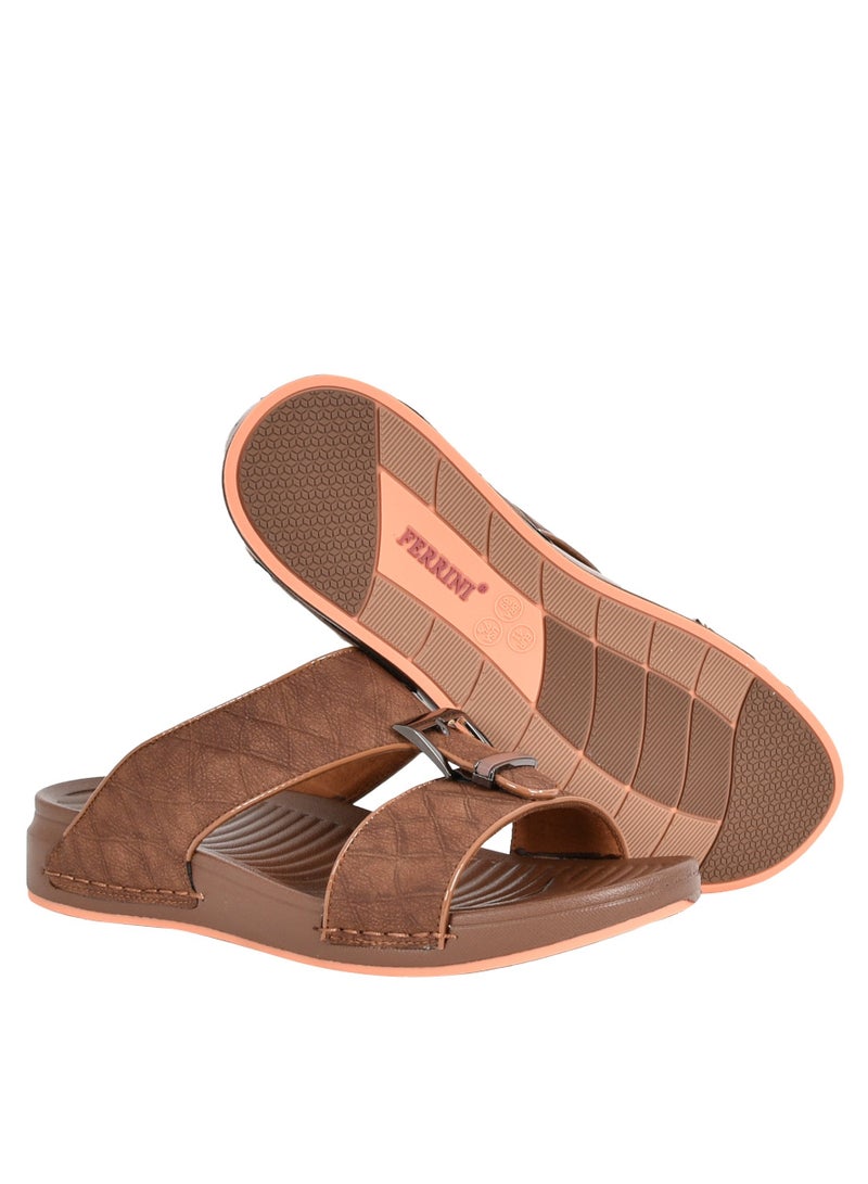 Mens  Stylish Brown Arabic Sandals