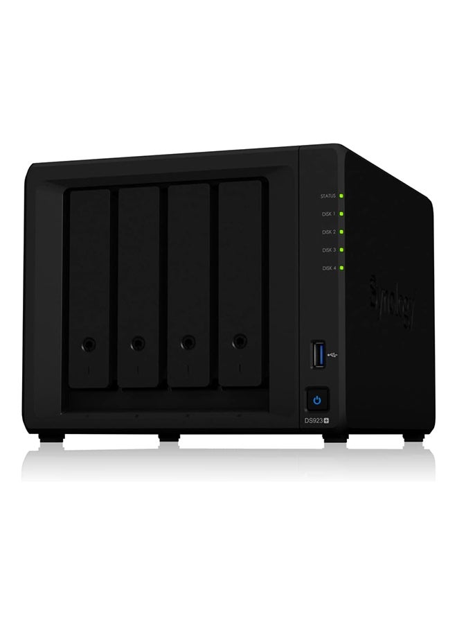 DS923+ 4-Bay Diskstation NAS (AMD Ryzen™ 4 Threads R1600 Dual-Core 4GB Ram 2xRJ-45 1GbE LAN-Port) 32TB Bundle with 4X 8TB Seagate IronWolf Black