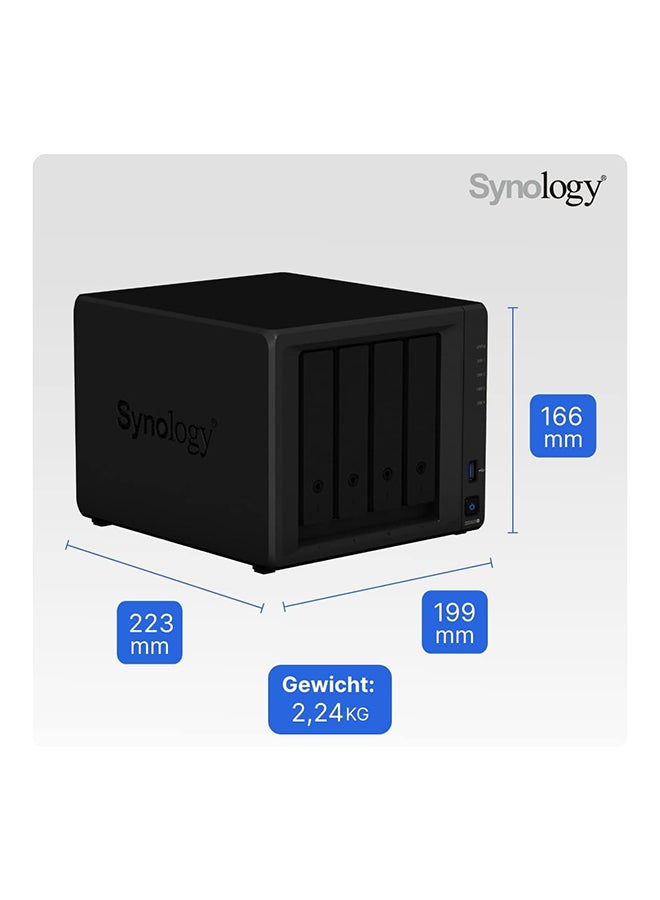 DS923+ 4-Bay Diskstation NAS (AMD Ryzen™ 4 Threads R1600 Dual-Core 4GB Ram 2xRJ-45 1GbE LAN-Port) 32TB Bundle with 4X 8TB Seagate IronWolf Black