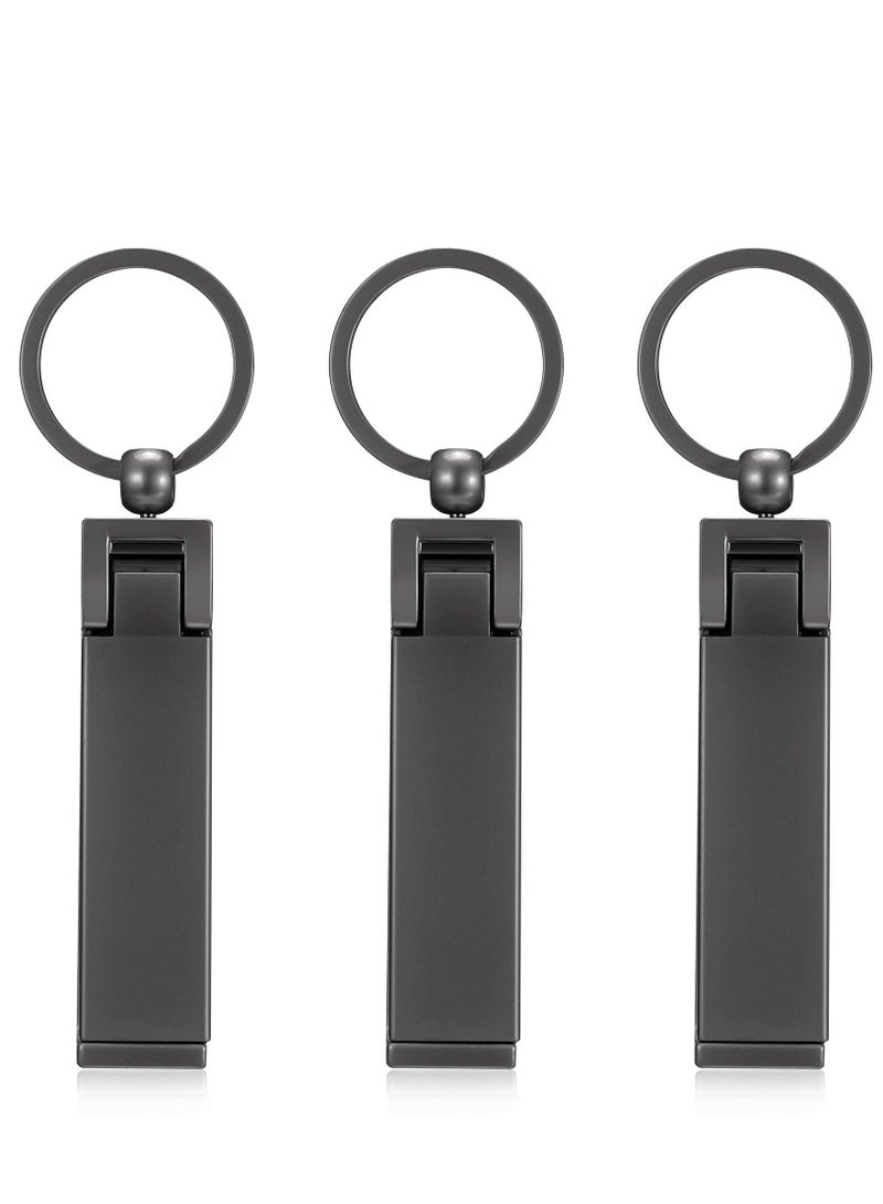 3 Pieces Instant Bag Hook Bag Hanger Collection, Purse Handbag Hook Hanger Holder Set Mobile Phone Holder Foldable Stylish Swivel Hanger for Table Desk, Handbag Storage, Elastic Cap Clips Hat (Black)