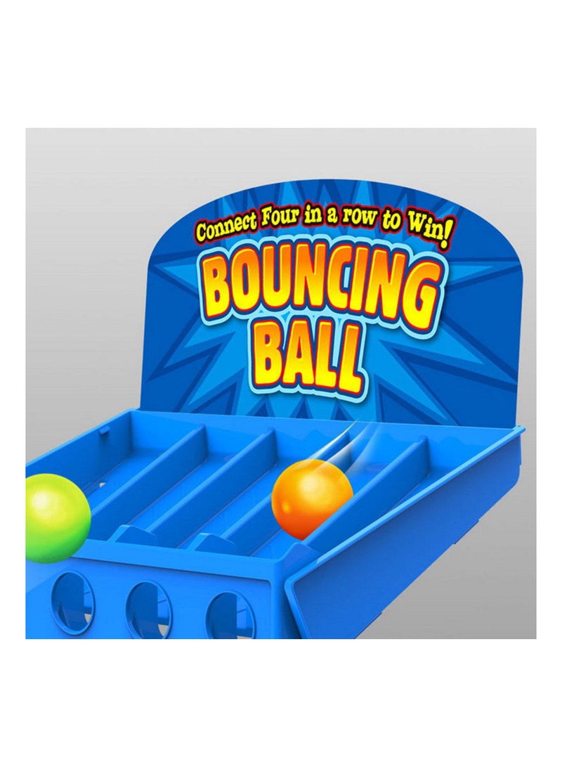 Classic Grid Board Game Connect Shots Folding Bouncing Linking Bounce 4 in a Row Link Up 4 Ball Children's Educational Puzzle Toys Parent Child Interaction Table Birthday Gift for Kids