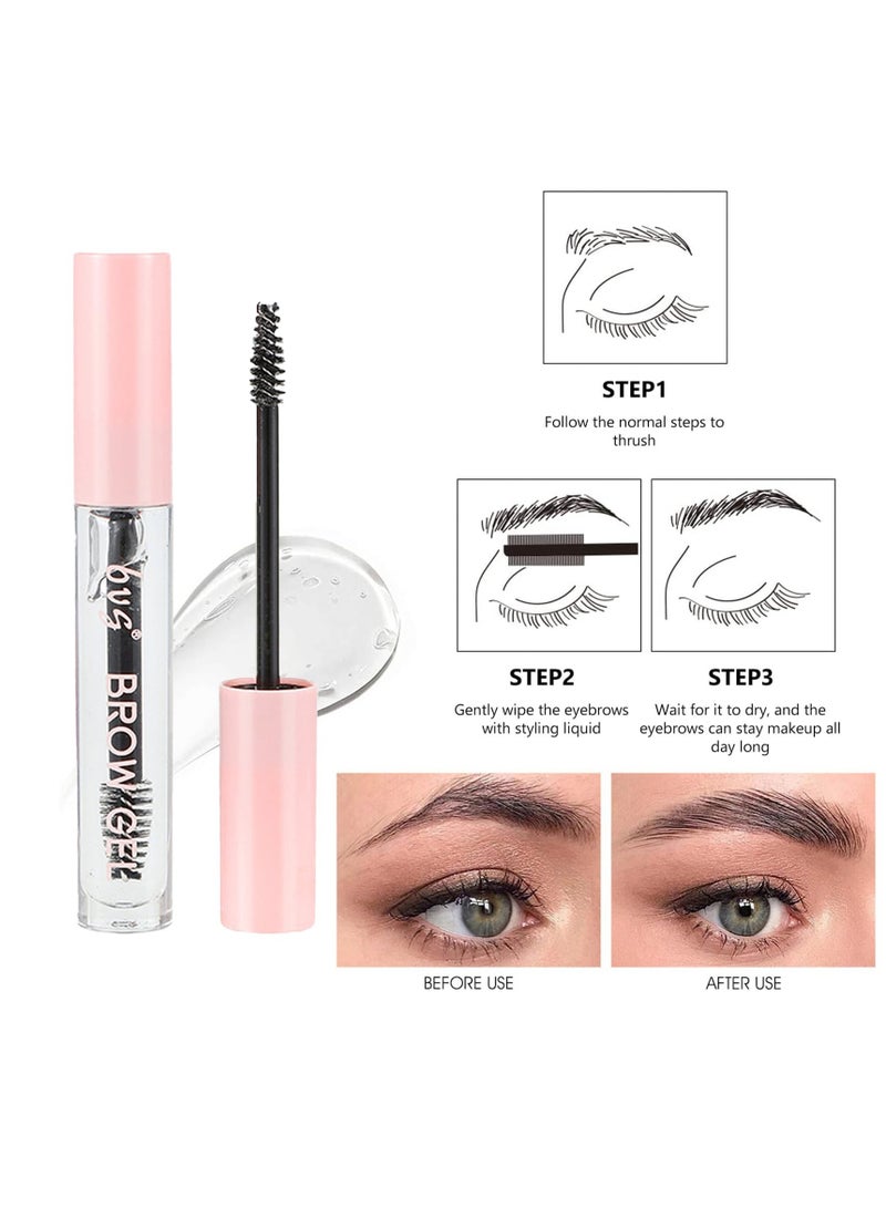 Eyebrow Gel Clear, Brow Gel, Eye Brow Gel Waterproof Eyebrow Glue Transparent Long Lasting Setting Eyebrow Gel, Natural Styling Repair All-Day Clear Mascara for Eyebrows Primer