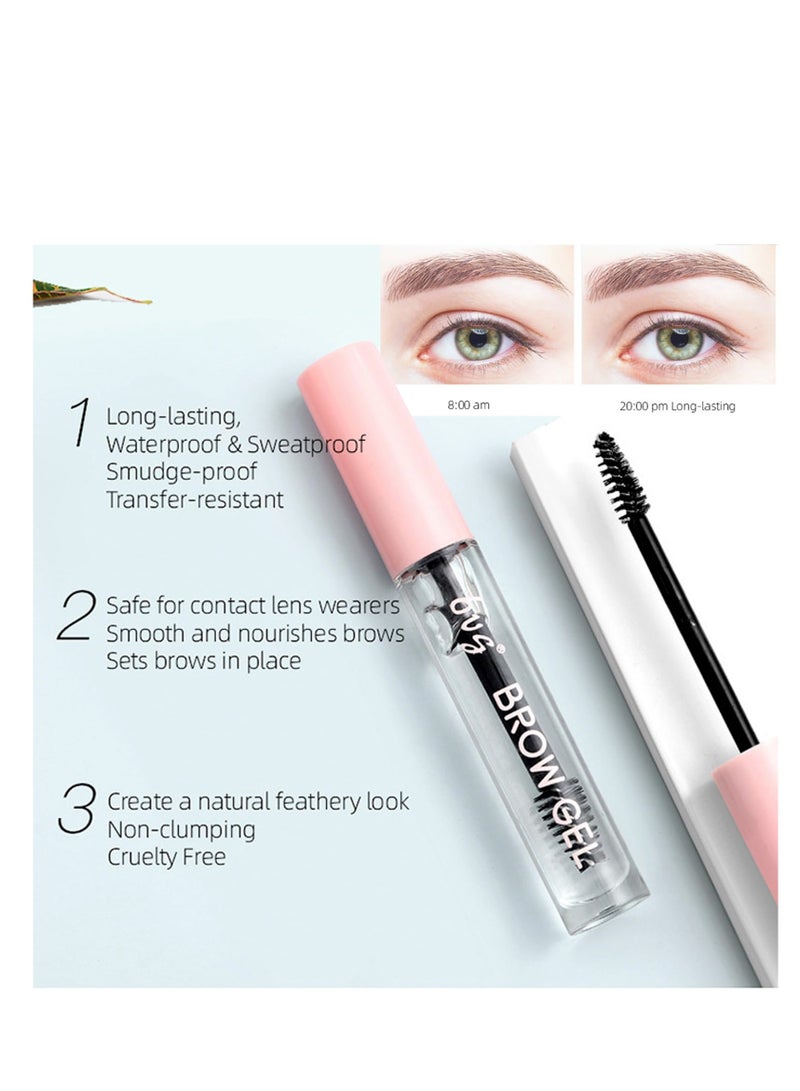 Eyebrow Gel Clear, Brow Gel, Eye Brow Gel Waterproof Eyebrow Glue Transparent Long Lasting Setting Eyebrow Gel, Natural Styling Repair All-Day Clear Mascara for Eyebrows Primer