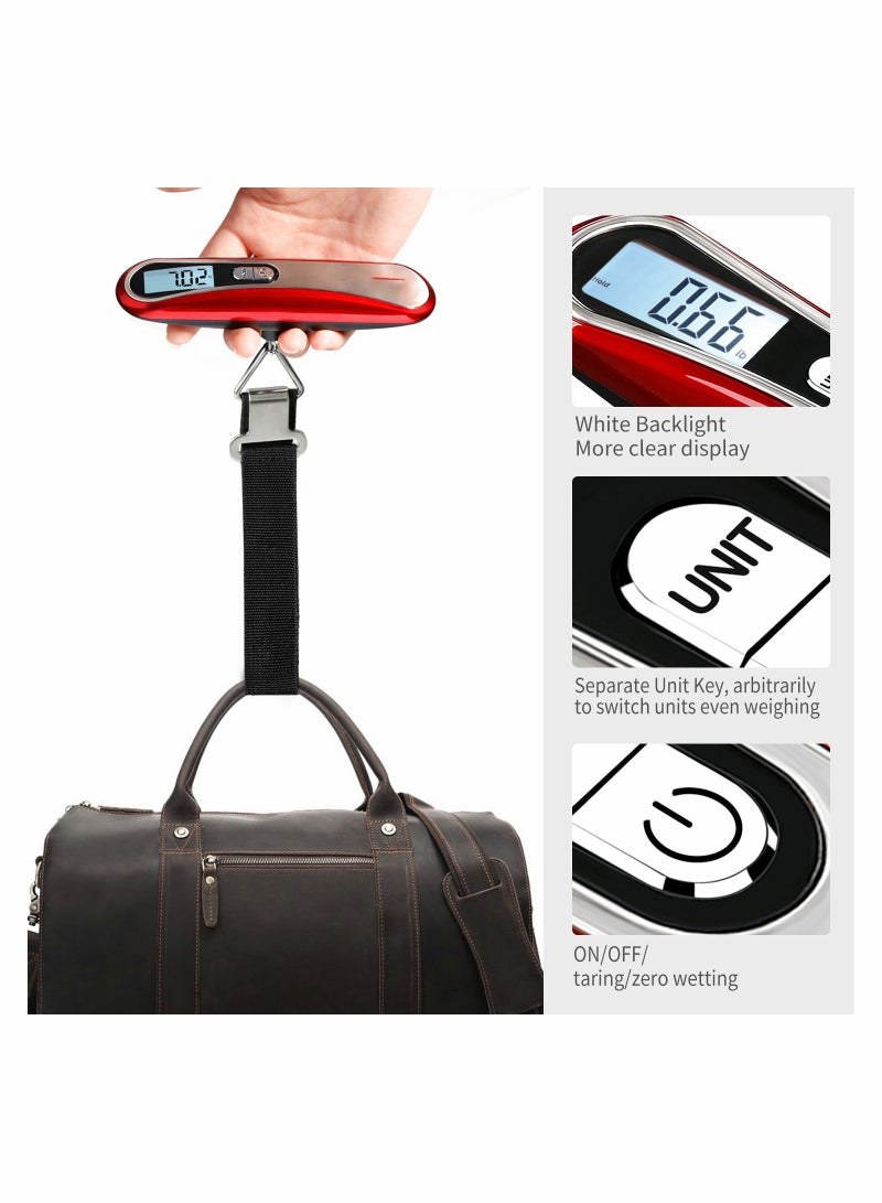 Portable Digital Luggage Scale - Handheld Travel Weighing Scale with Backlight for Suitcases and Bags, High Capacity for Accurate Measurements