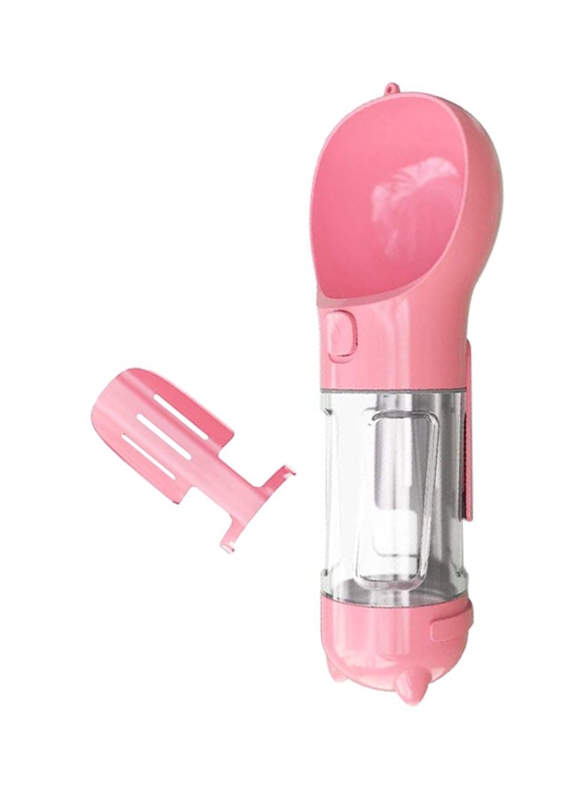 Portable Dog Travel Water Bottle Pink 300ml