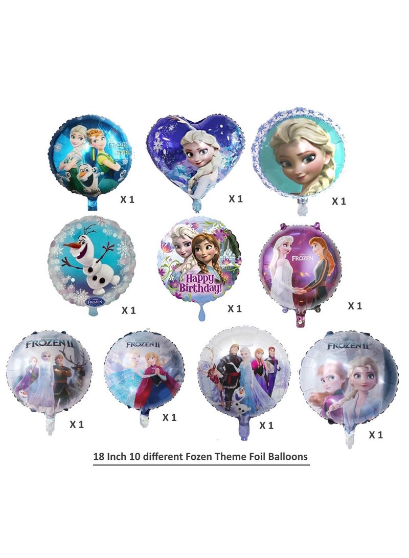 18inch Princess Foil Balloon Anna Elsa Frozen Birthday Party Balloon Baby Shower Girl Birthday Party Decorations Kids 10 pcs