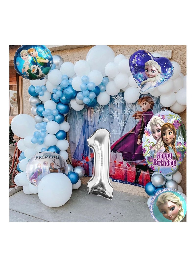 18inch Princess Foil Balloon Anna Elsa Frozen Birthday Party Balloon Baby Shower Girl Birthday Party Decorations Kids 10 pcs