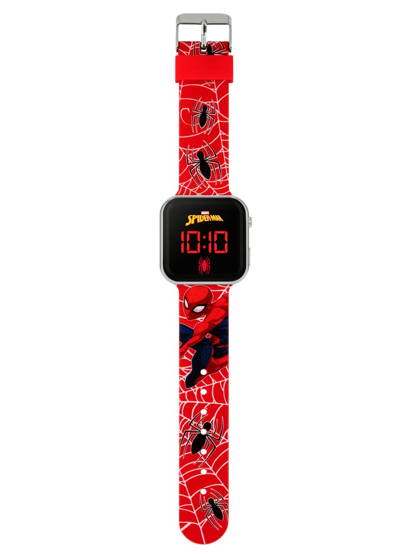 Disney Marvel Spiderman Red Strap LED Boys Watch - SPD4719ARG