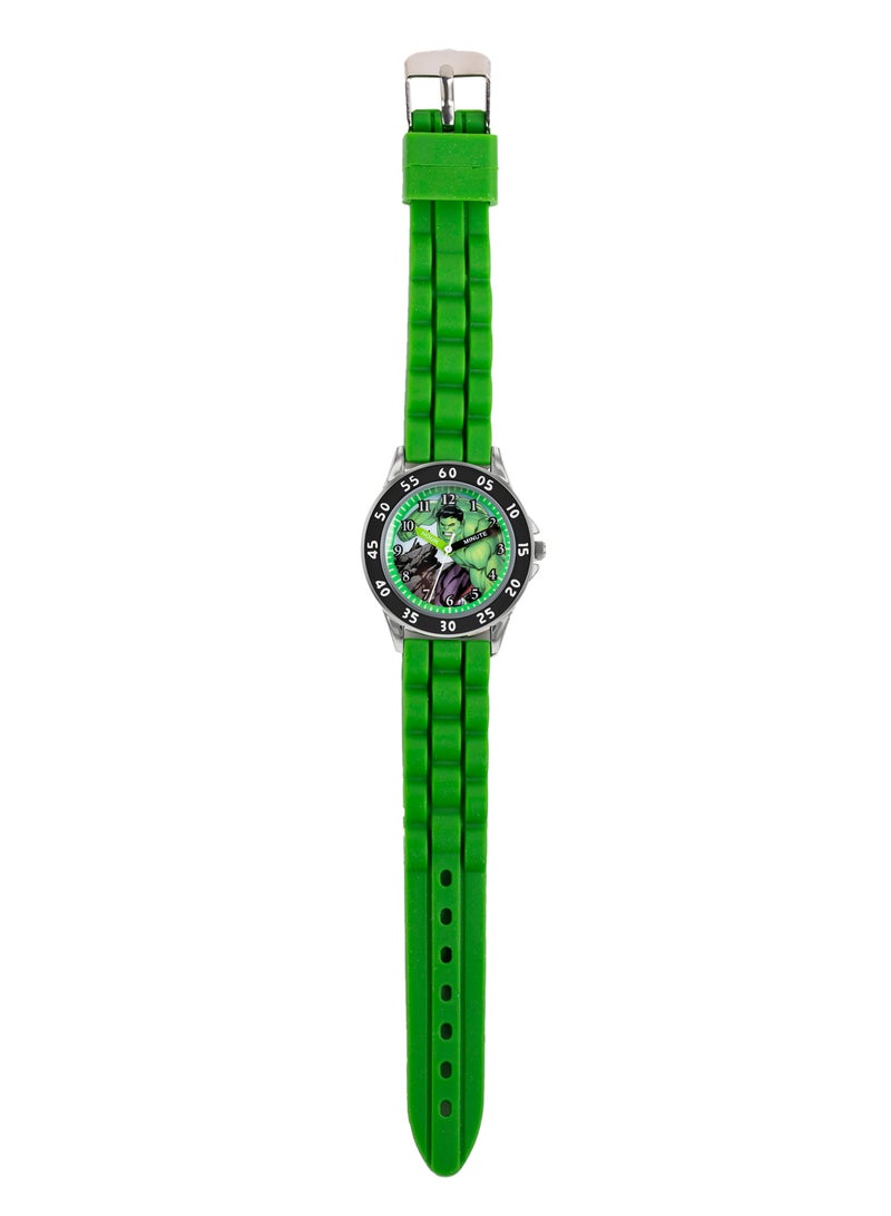 Disney Marvel Avengers Green Silicon Strap Boys Watch - AVG9032