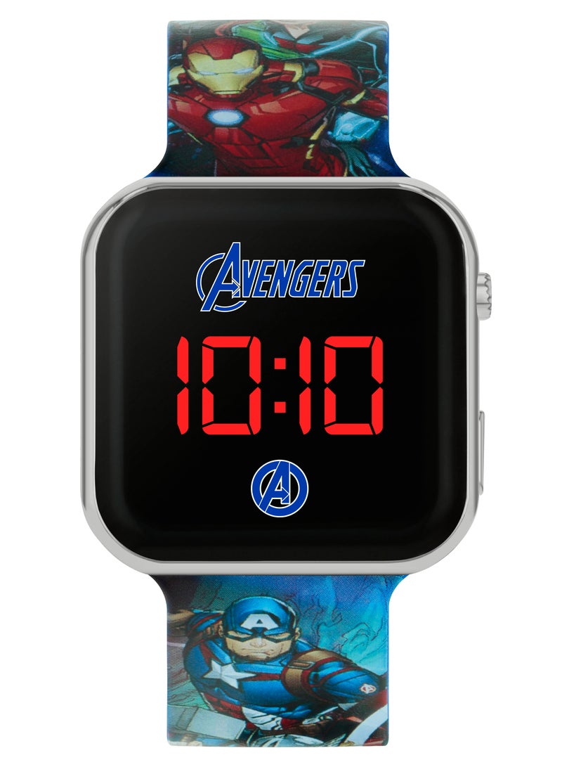 Disney Marvel Avengers Blue Strap LED Boys Watch - AVG4706ARG