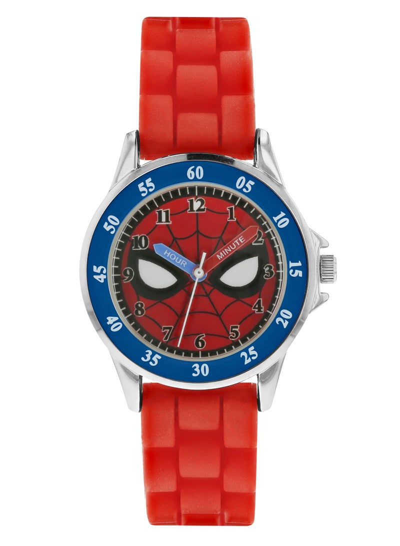 Disney Marvel Spiderman Red Silicon Strap Boys Watch - SPD9038