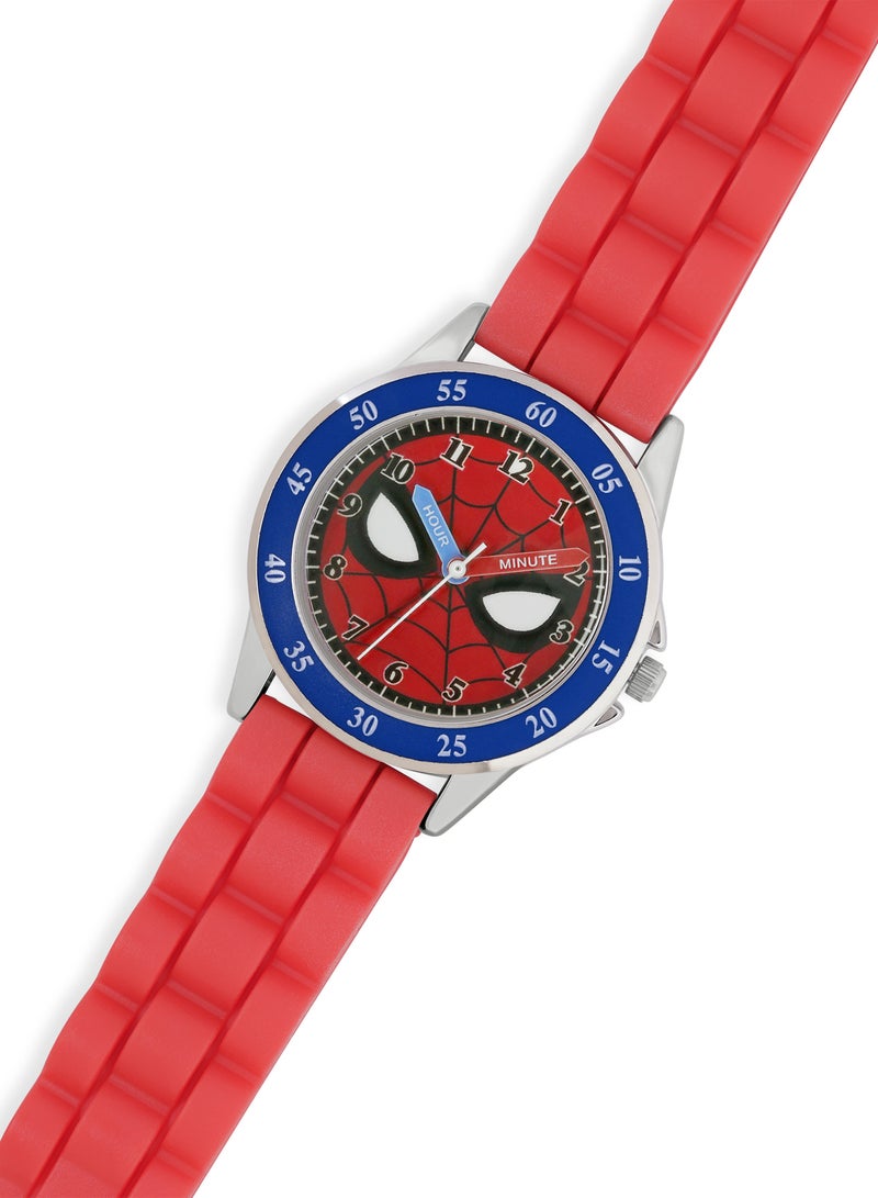 Disney Marvel Spiderman Red Silicon Strap Boys Watch - SPD9038