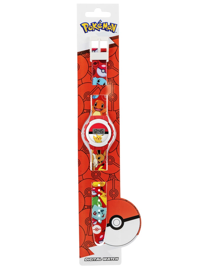 Pokémon Red Character Print Digital Watch - POK4374