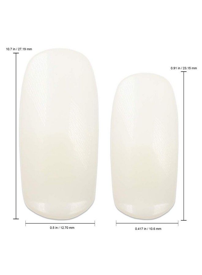 Usa Training Practice Tips False Fake Nail Tips For Nail Manicure Diy Tech Nails Model Art Tools (Natural White Tips)