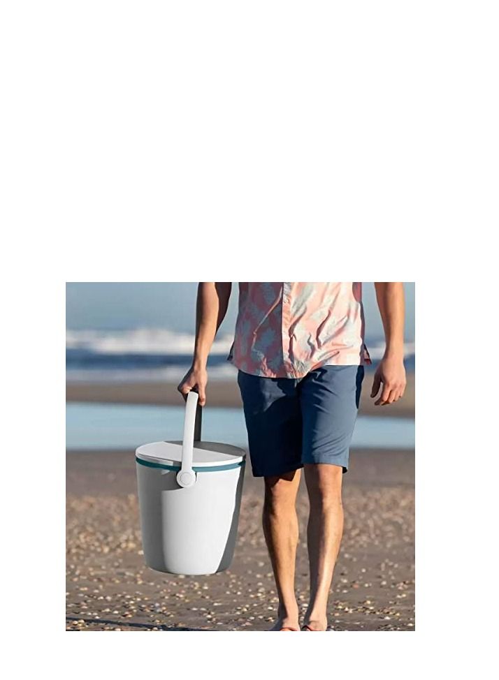 Keter White Cooler GoBar: 2-in-1 Beverage Cooler and Weather-Resistant Serving Table