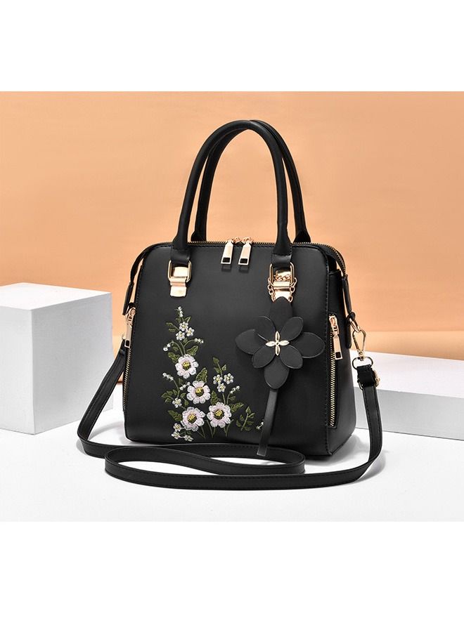 Womens Elegant Embroidery Purses and Handbags Shoulder Bag Ladies Designer Satchel Messenger Tote Bag Crossbody Bag for Ladies