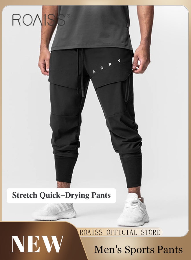 Men's Casual Pants Trend Brand Gym Sports Jogging Pants Multi-pocket Cargo Pants Quick Dry Fitness Trousers Workout Trackpants