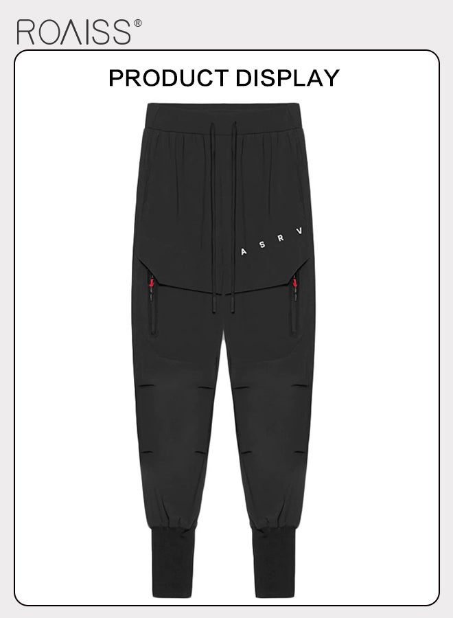 Men's Casual Pants Trend Brand Gym Sports Jogging Pants Multi-pocket Cargo Pants Quick Dry Fitness Trousers Workout Trackpants