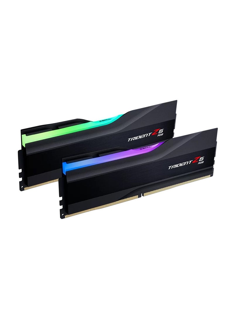 G.Skill Trident Z5 RGB Series 64GB (2 x 32GB) DDR5 Dual Channel Desktop Memory Kit, 6000 MHz Memory Speed, CL32 CAS Latency, 1.40 V, Intel XMP 3.0, 288-Pin, Black | F5-6000J3238G32GX2-TZ5RK