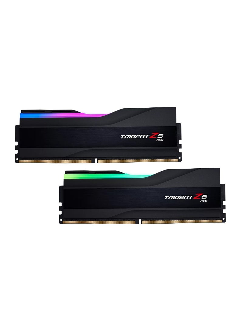 G.Skill Trident Z5 RGB Series 32GB (2 x 16GB) DDR5 Dual Channel Desktop Memory Kit, 6800 MHz Memory Speed, CL34 CAS Latency, 1.40 V, Intel XMP 3.0, 288-Pin, Black | F5-6800J3445G16GX2-TZ5RK