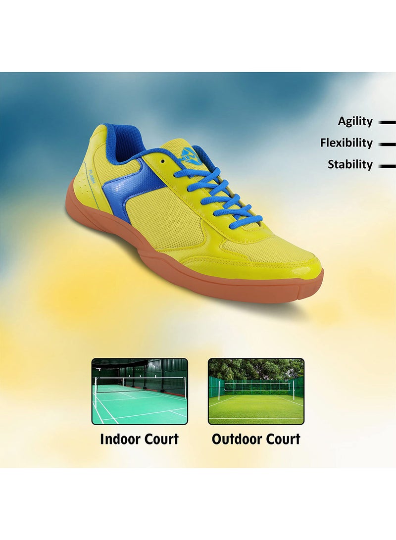 Flash Badminton Shoes | For Mens and Boys | Non - Marking Round Sole | Durable & Comfort