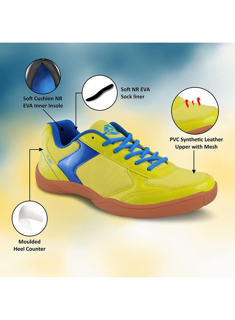 Flash Badminton Shoes | For Mens and Boys | Non - Marking Round Sole | Durable & Comfort