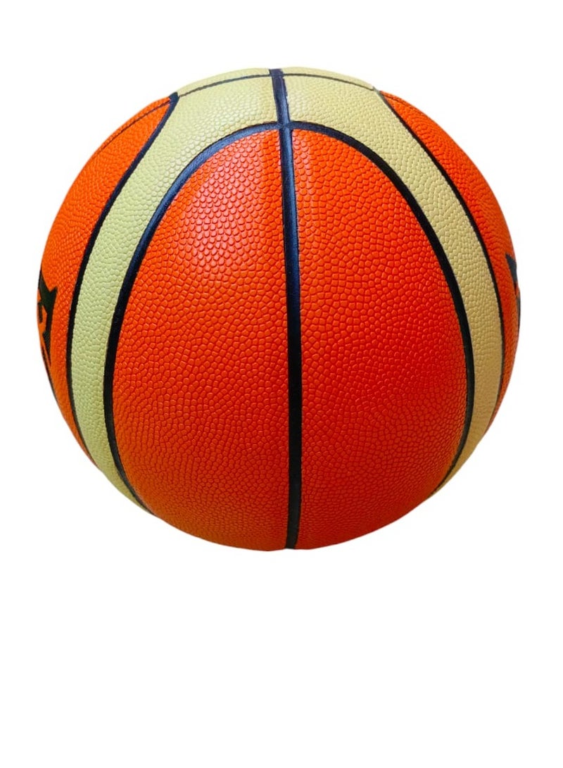 Authentic Leather Basketball. Made for Indoor & Outdoor Game Ball