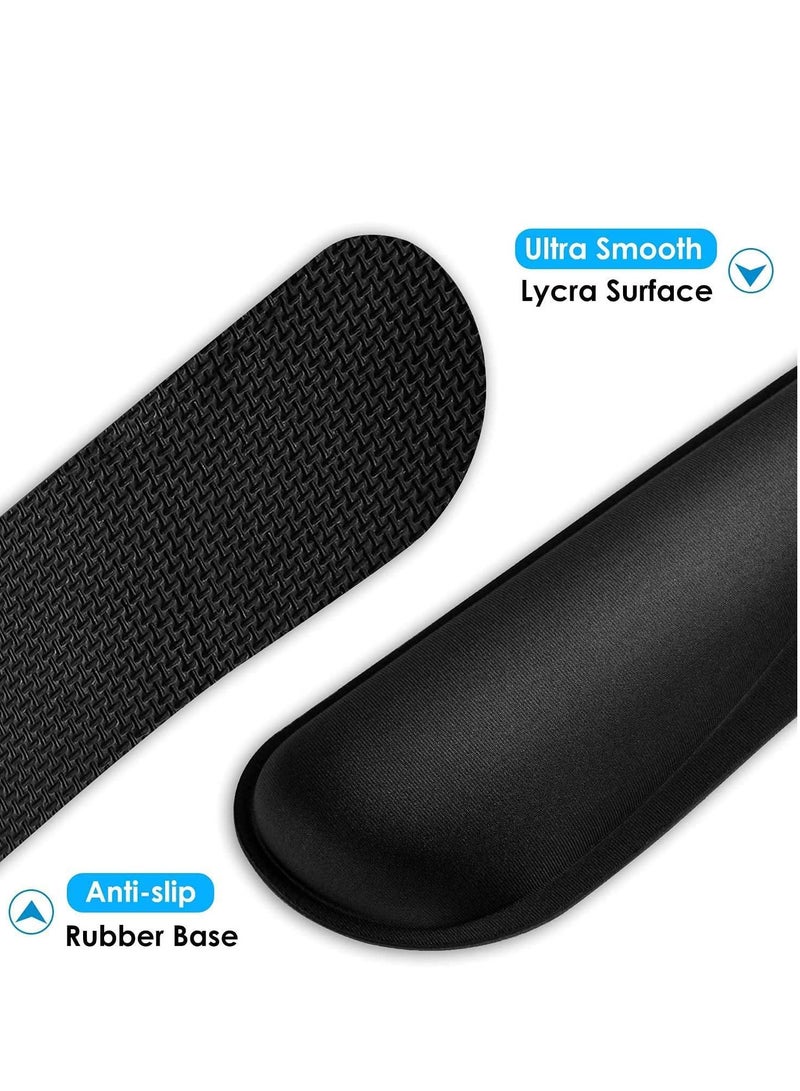 2pcs Wrist Rest, Memory Foam Mouse Pad and Keyboard Wrist Rest Pad for Office, Computer, Laptop, Mac, Comfortable, Lightweight for Easy Typing Pain Relief