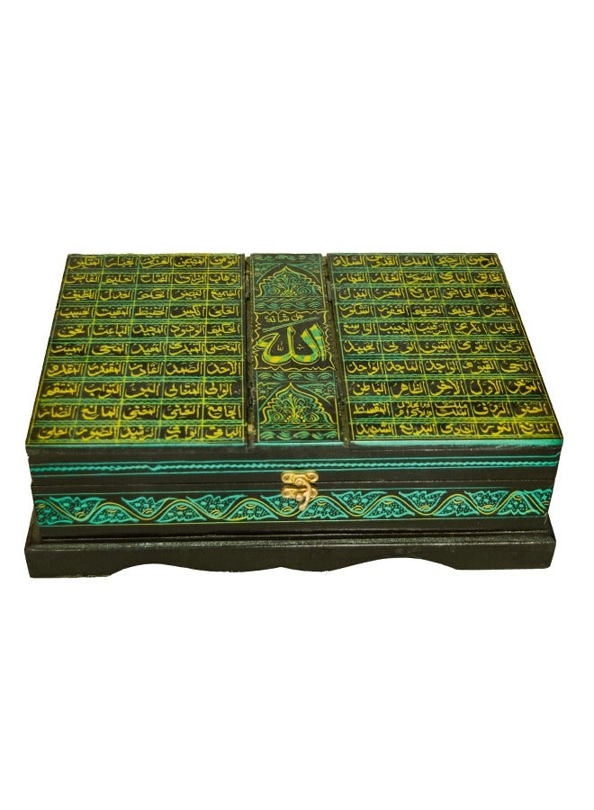 Wooden Book Box with Fordable Rehal Stand for Holy Book,  Reading  Holy Book like Rehal gift Perfect for occasions such as Ramadan ceremonies