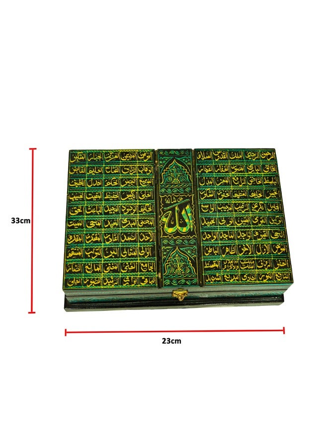 Wooden Book Box with Fordable Rehal Stand for Holy Book,  Reading  Holy Book like Rehal gift Perfect for occasions such as Ramadan ceremonies