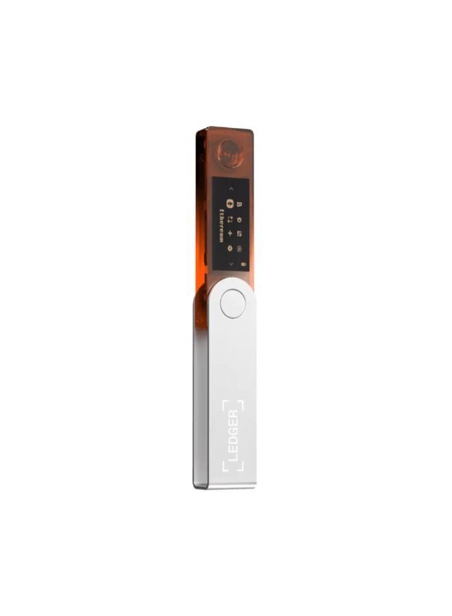 Nano X Hardware Wallet | Safest Crypto & NFT Cold Storage, Big Screen + Wireless Bluetooth & Type-C Connectivity, 5000+ Coins Supported, for iOS & Android, MacOS & Windows - Orange