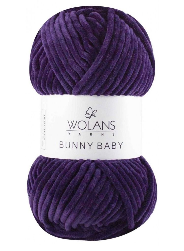 Wolans Bunny Baby Yarn-Super soft with a gentle velvety feel-Color:100-16 (Pack of 3pcs)