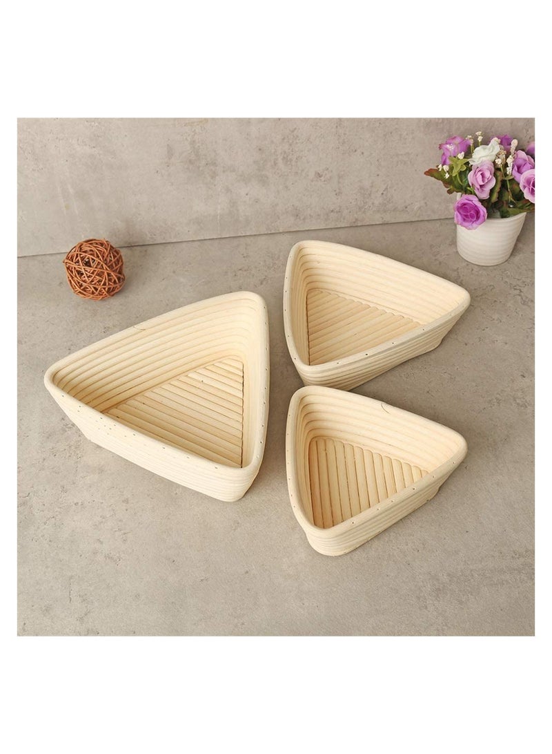 6 Inch Rattan Proofing Basket with Cloth Liner for Sourdough Baking Includes Dough Scraper and Starter Jar Gifts