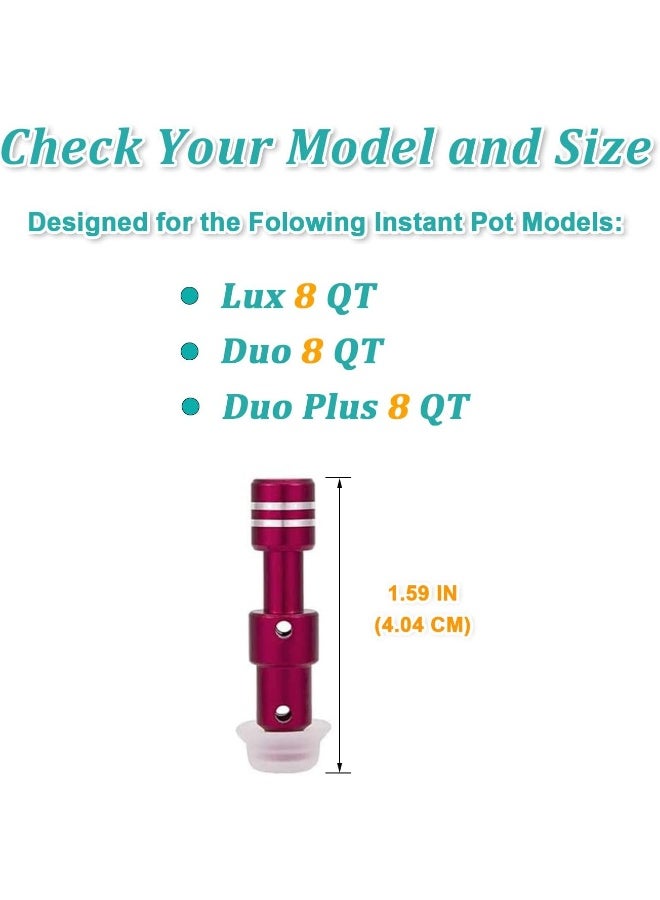 Zylione 2 Pack Float Valve - Replacement Parts With 6 Sealer Gasket - Replacement Float Valve With Silicone Caps For Pressure Cooker Duo/Duo Plus/Lux 9 Qt