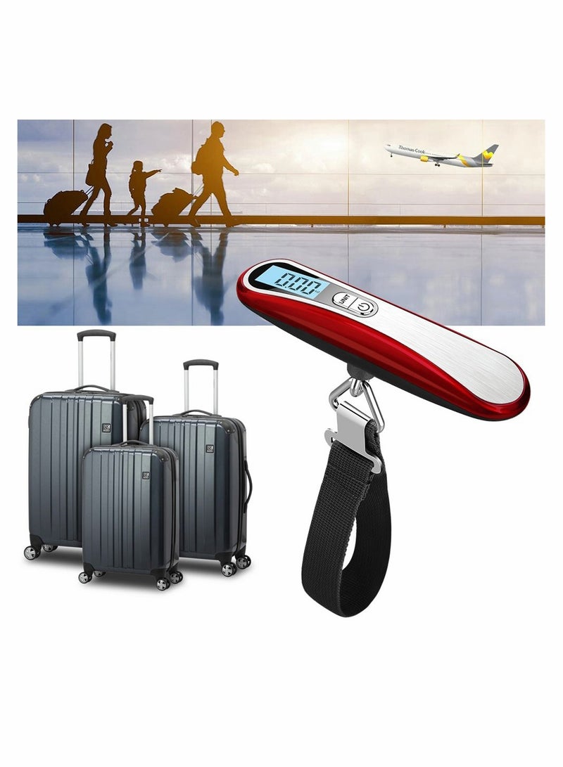 Portable Digital Luggage Scale - Handheld Travel Weighing Scale with Backlight for Suitcases and Bags, High Capacity for Accurate Measurements