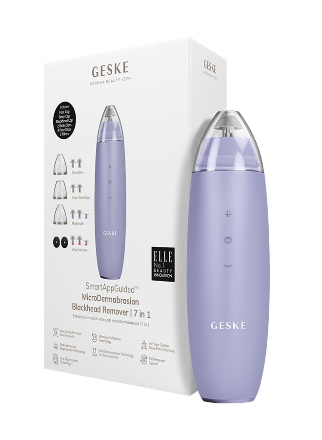 GESKE MicroDermabrasion Blackhead Remover| 7 in 1| Purple